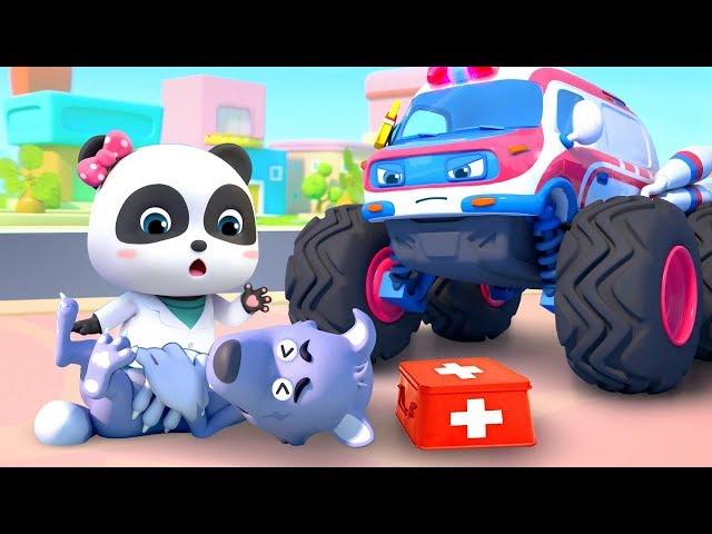 Going to the Doctor | Monster Ambulance | Nursery Rhymes | Kids Songs | Baby Cartoon | BabyBus