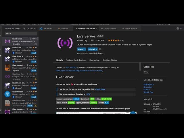 VsCode Tutorial: How to use Live Server and view updates right in VsCode without using a web browser