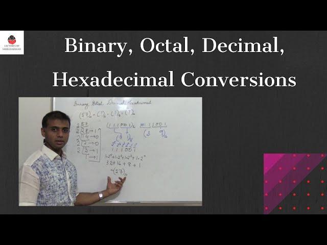 Binary, Octal, Decimal, Hexadecimal Conversions : Digital Electronics