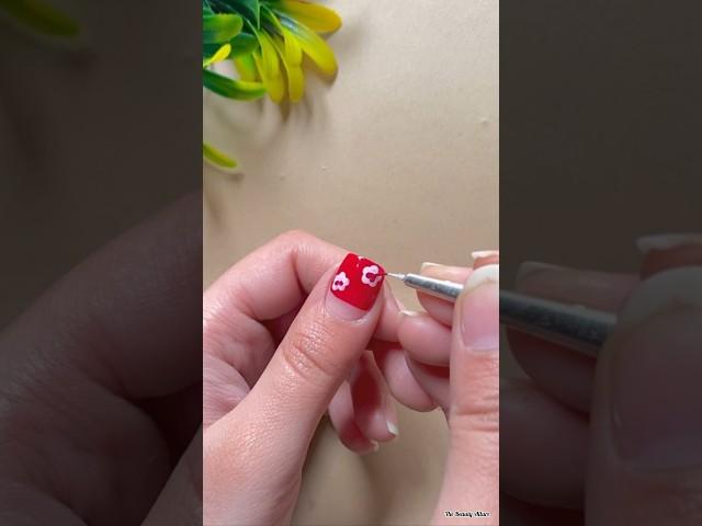 ️Easy floral heart nail art design #youtubeshorts #nailart2024 #thebeautyallure