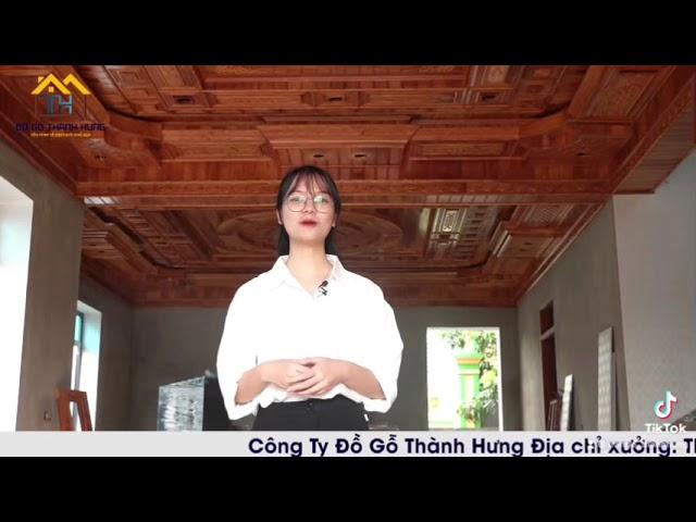 Trần gỗ gõ đỏ sang trọng# báo giá trần gỗ gõ đỏ