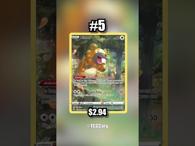 Top 10 Bidoof Pokemon Cards #shorts #pokemon #pokemoncards #bidoof  #top10