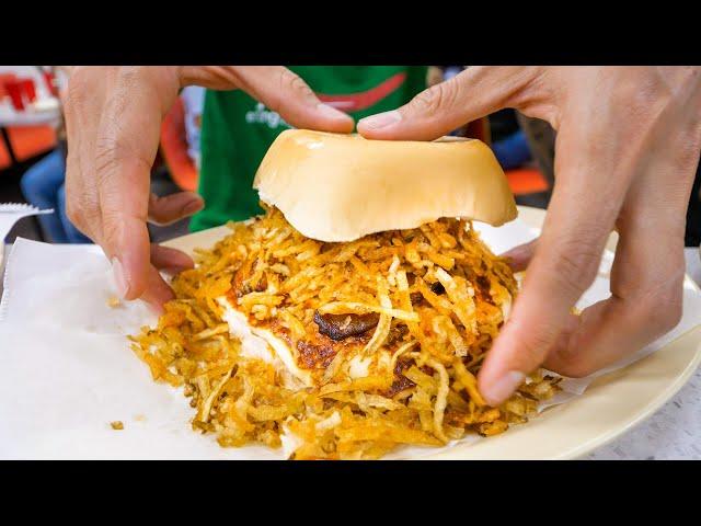 Ultimate MIAMI FOOD TOUR!!  Insane Crunchy Burger + Cuban Sandwich in Florida, USA (Part 1)