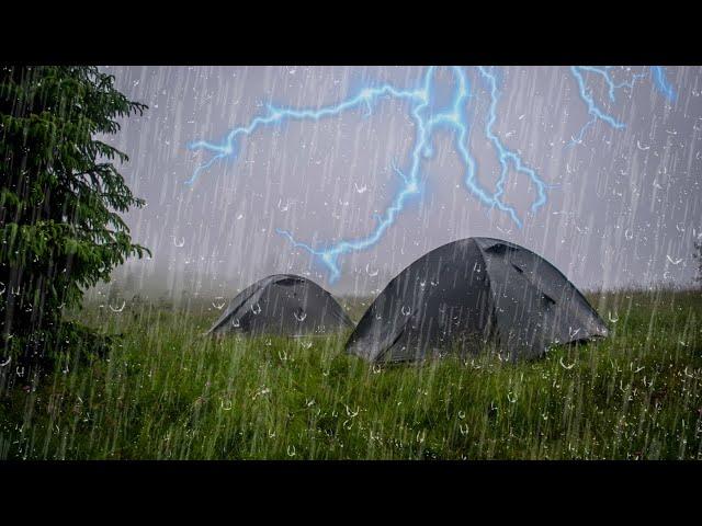 Heavy Rain and Thunderstorms on Tent to Sleep, Relaxing Mind, Deep Sleep, Improve Insomnia, ASMR