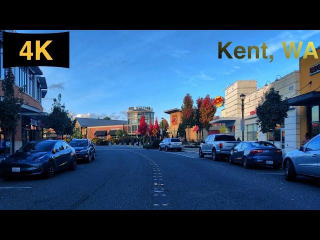 Downtown Kent, WA Driving Tour in Fall 2022.