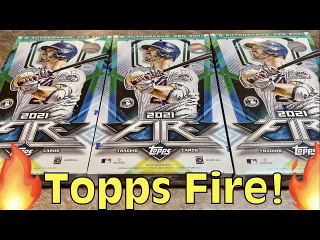 NEW RELEASE!  2021 TOPPS FIRE TRIPLE BOX OPENING!  TARGET EXCLUSIVE!