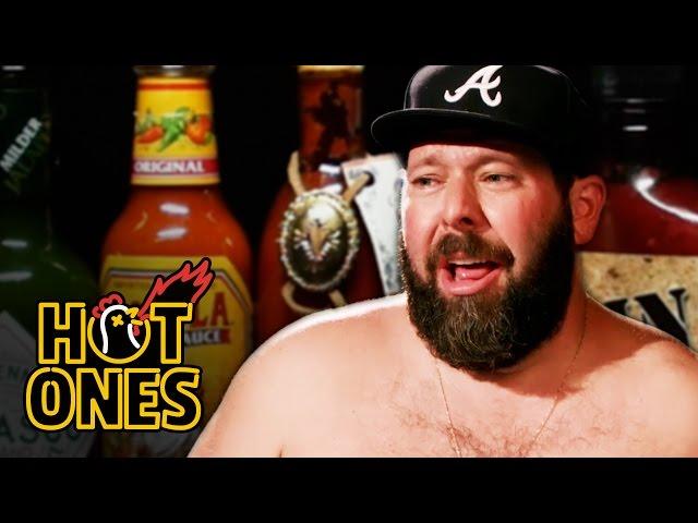 Bert Kreischer Sweats Profusely Eating Spicy Wings | Hot Ones