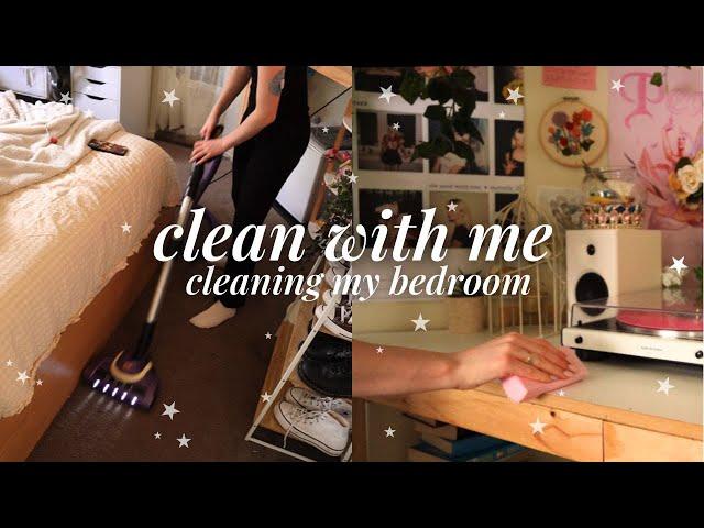 CLEAN MY BEDROOM WITH ME || room cleaning motivation! satisfying! aesthetic!