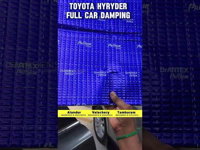 Toyota Hyryder Full Car Damping | Car Sound Proofing | Noise Cancellation | Car Sense Chennai