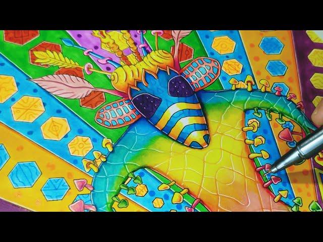 Psychedelic Shaman Drawing ( Trippy Art Timelapse )