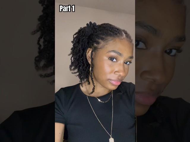 Mini Twist on 4C hair with Kinky Curly Extensions Part 1 #4chair #4chairstyles #minitwists #shorts