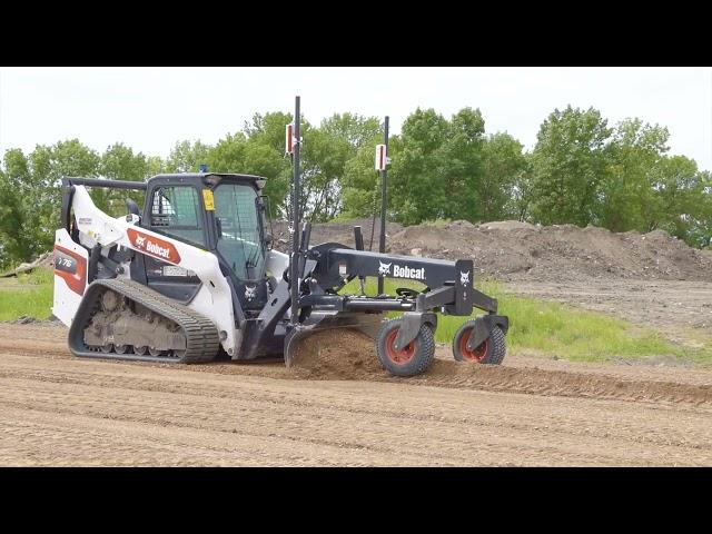 Bobcat Grader Attachment with Laser-Guided & 3D (GPS) Systems