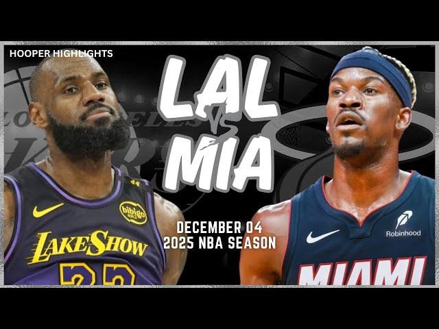 Los Angeles Lakers vs Miami Heat Full Game Highlights | Dec 4 | 2025 NBA Season