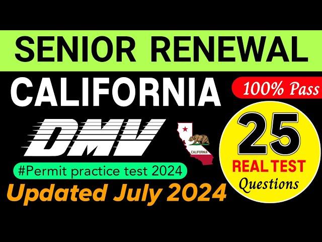 DMV Senior Written Test in California | DMV Senior Written Test | Updated July 2024