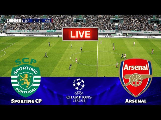 LIVE | Sporting CP vs Arsenal - UEFA Champions League 2024 || Live Football Match | PES 21