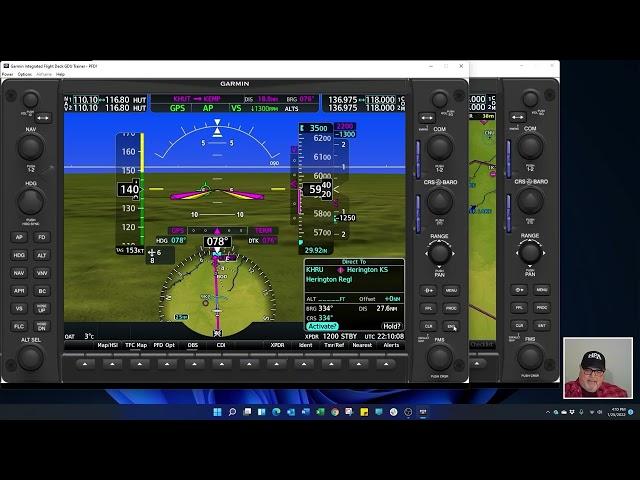 Garmin G1000 VNAV - How to use G1000 VNAV descent planning with the GFC 700 Autopilot