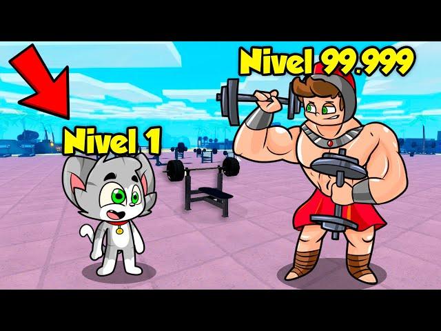 ¡Nos CONVERTIMOS en los MÁS FUERTES de ROBLOX!  SIMULADOR DE FUERZA - INVICTOR y ACENIX en ROBLOX