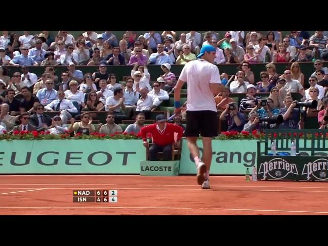 Nadal vs Isner - Roland Garros 2011 Round 1 Highlights