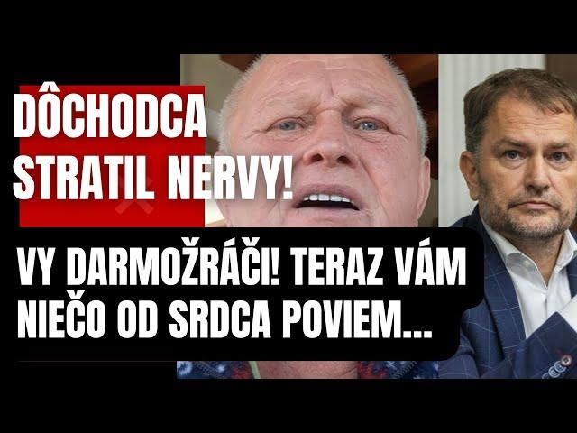 Slovenský dôchodca sa stal hitom internetu! Visolajský, Matovič a banda darmožráčov teraz vám to