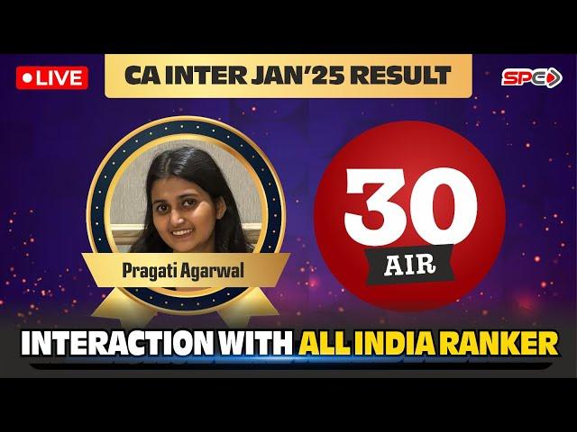 CA Intermediate All India Ranker 30 | Pragati Agarwal | Jan-25 Attempt | Swapnil Patni Classes