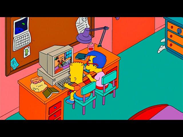 Bart y Milhause ven contenido para adulto LOS SIMPSONS CAPÍTULOS COMPLETOS