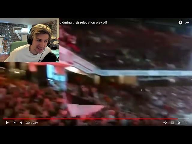 xQc Reacts to EIntracht Frankfurt Fans nearly destroying a Stadium