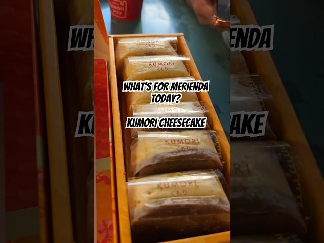 What’s your merienda today? Kumori Cheesecake #foodie #cheesecake #merienda #travelforfood #vlog #fy