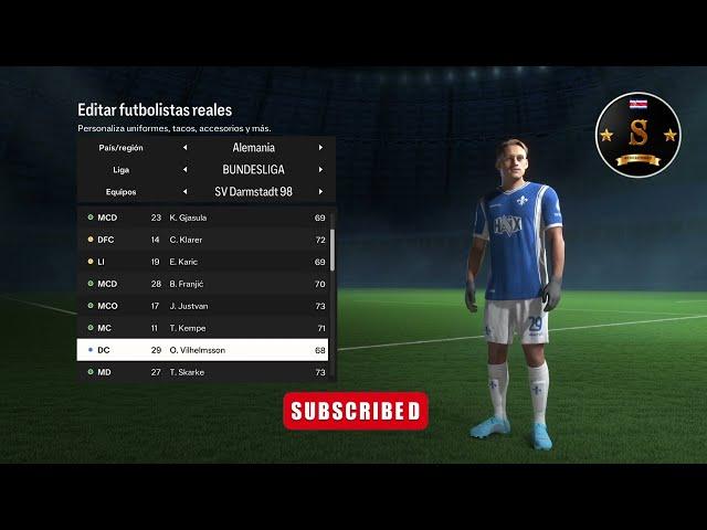 EA SPORTS FC 24 ALL SV DARMSTADT 98 PLAYERS