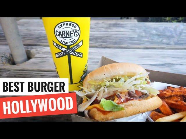 HOLLYWOOD CARNEY'S TRAIN Restaurant  Best Hot Dogs & Burgers (Foodseeing Los Angeles)