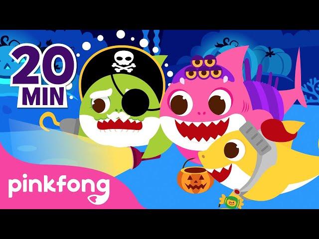 Trick or Treat with Baby Shark    | Go Away Monster and more | Halloween Pinkfong Songs for Kids