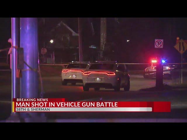 Man shot, critically injured after 'gun battle' involving 2 cars on Indy's northeast side