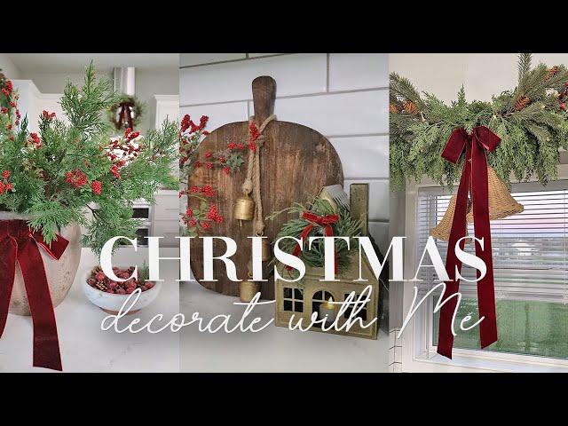 CHRISTMAS DECORATE WITH ME || CHRISTMAS DECORATING IDEAS 2024 || KITCHEN CHRISTMAS DECORATING