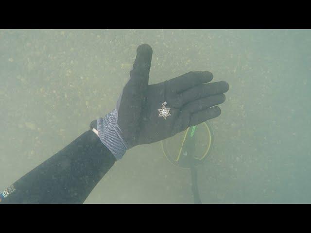 Подводный коп с Minelab Excalibur 2. Две минуты поисков, первый сигнал - 80 бриллиантов!