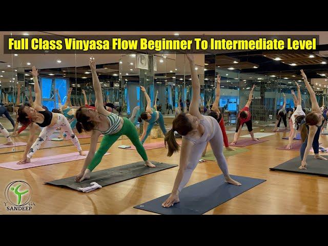 Full Class Vinyasa Flow Beginner To Intermediate Level || Yoga With Sandeep || Vietnam