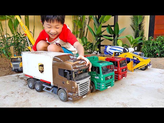 Car Toy Pretend Play with Excavator Truck Toys Activity