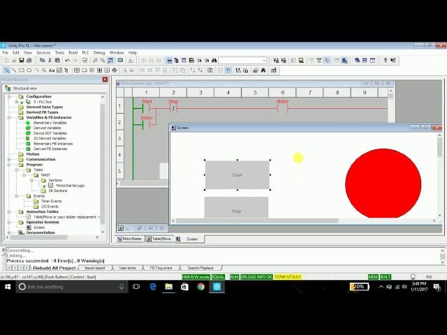 Learn PLC programming with Unity Pro XL(Tutorial)-AnimationTable&OperatorScreen