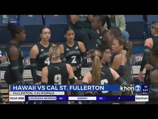 Rainbow Wahine volleyball sweeps Cal State Fullerton in 3 straight sets