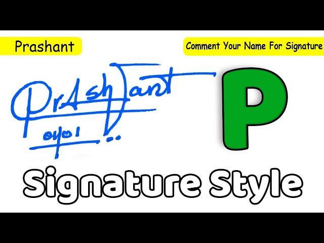 ️ Prashant Name Signature Style Request Done