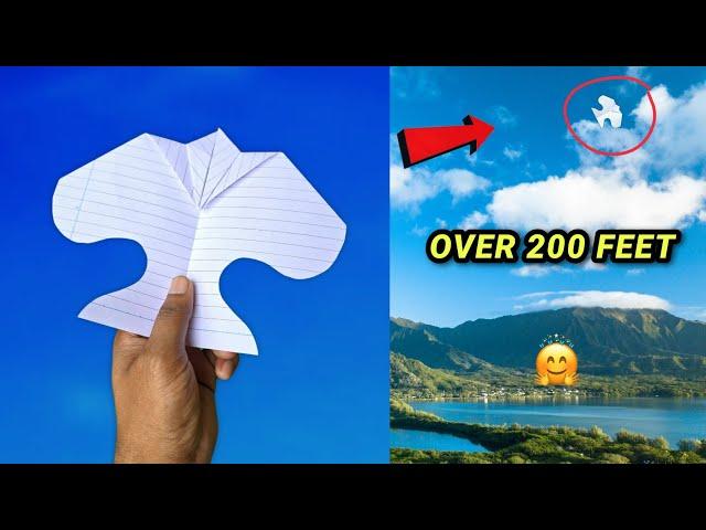 how to make bird plane, over 200 feet, paper plane that fly far, longest flying paper bird, new bird