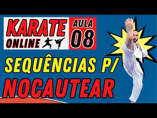 KARATE ONLINE | AULA 08 COMO NOCAUTEAR O AGRESSOR COM SEQUÊNCIA DE CHUTES E SOCOS NA LUTA