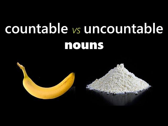 Countable nouns and uncountable nouns explained in SLOW EASY ENGLISH!