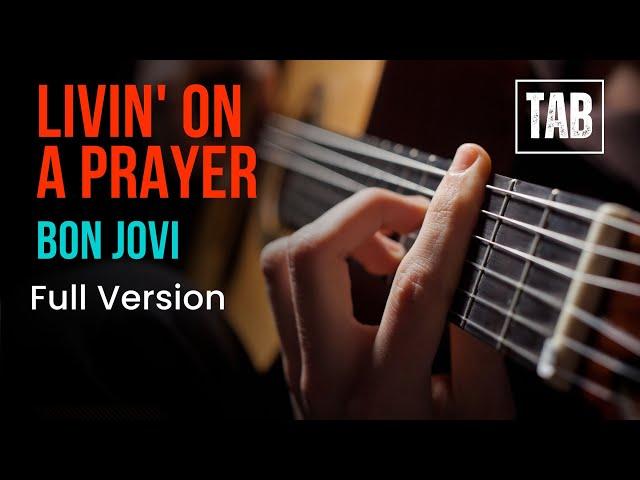 Livin' On A Prayer - Bon Jovi  | Easy Fingerstyle Guitar TAB