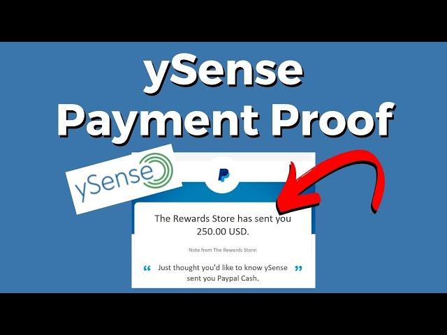 ySense Payment Proof (Live PayPal Payout)