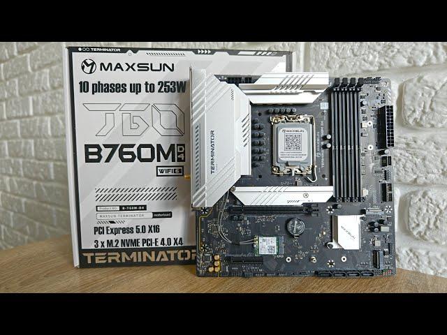 MAXSUN Terminator B760M D4  - я в ШОКЕ от этой платы VRM до 253W, PCIE 5.0 и 3 x M.2 NVME за 60$