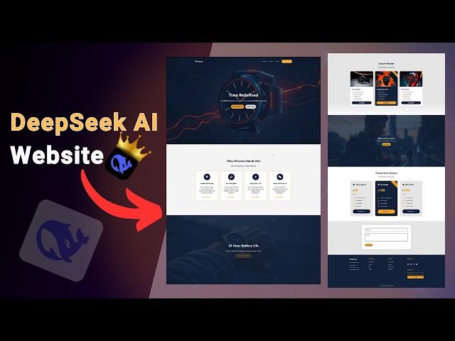 How To Use DeepSeek AI To Make A Landing Page Website [FREE CODE]