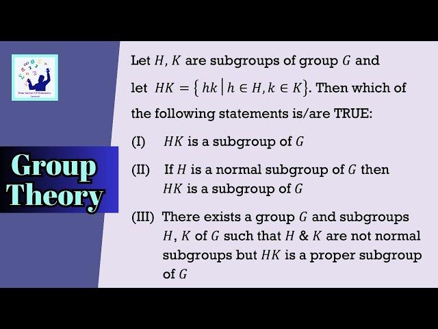 Product of Subgroups : A Detailed Solution | Group theory | Mathematics