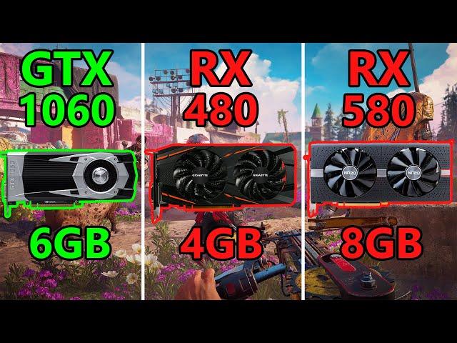 GTX 1060 VS RX 480 VS RX 580 - 8 Games tested on 1080P