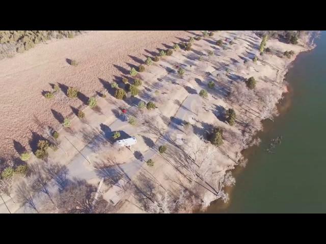 Nice ariel view of Ft. Cobb Lake