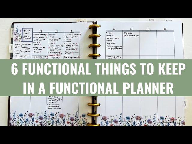 6 Functional Things You Need in A Functional Planner #functionalplanner