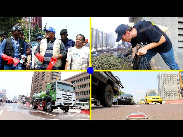 KINSHASA GOMBE : JOURNÉE MONDIALE DU NETTOYAGE, LE GOUVERNEUR DANIEL BUMBA MONTRE L'EXEMPLE 